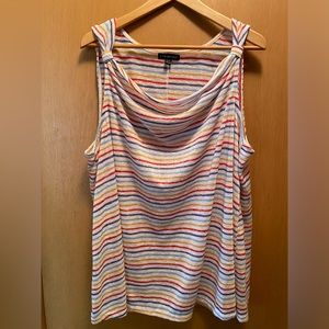 Lane Bryant Multicolor Striped Tank Top